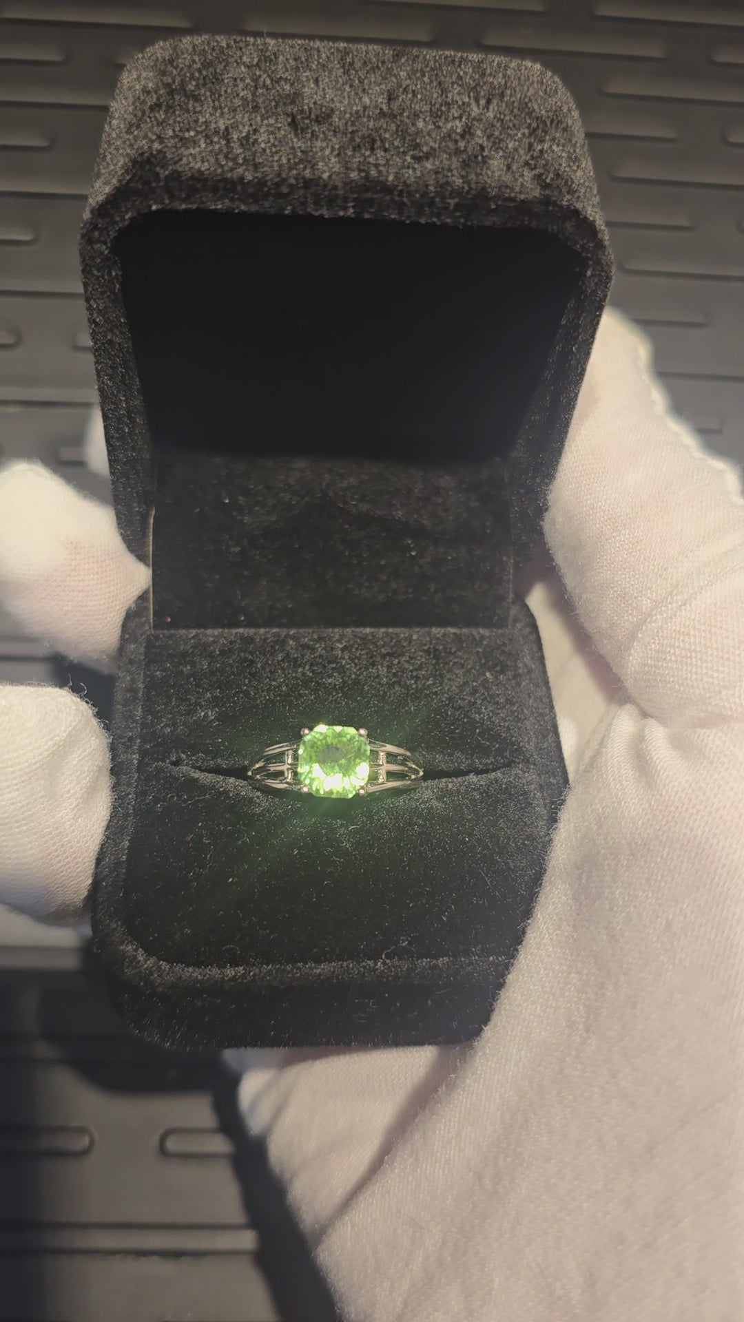 Green Nebula — Natural Green Tourmaline Sterling Silver Ring