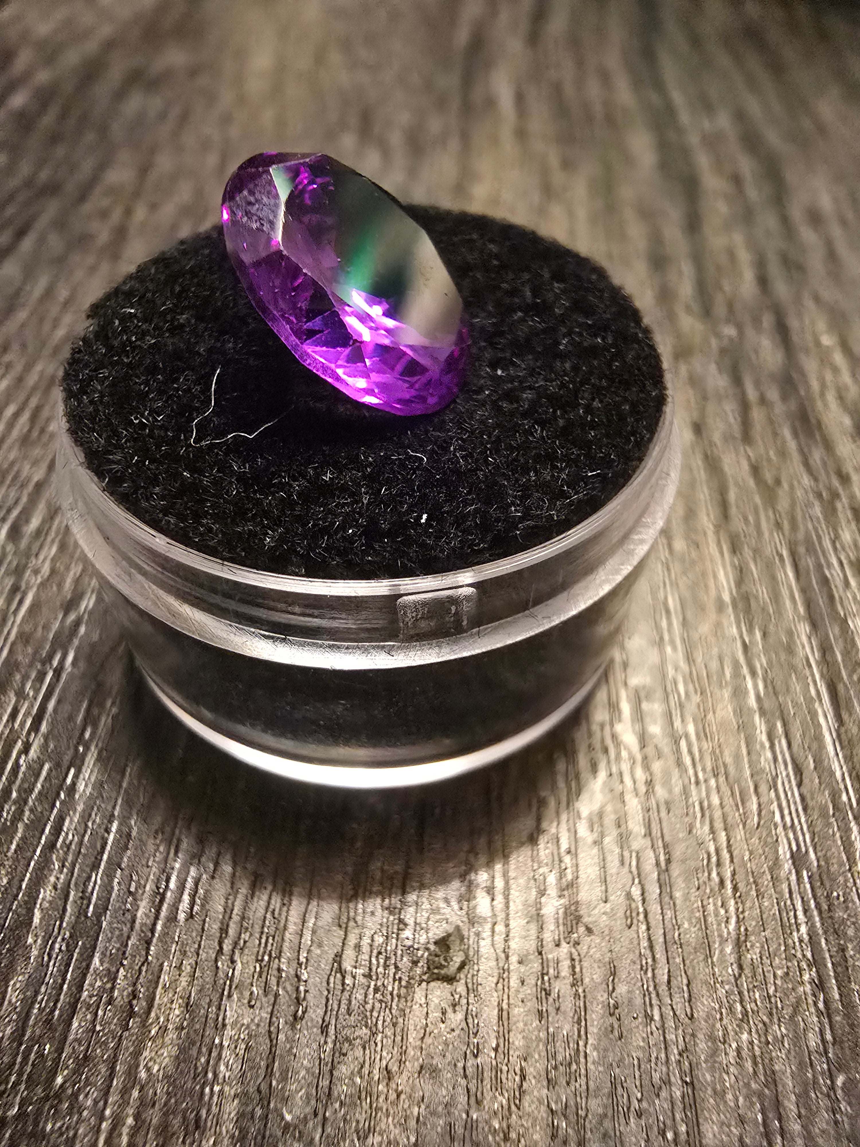 8.50ct Color-Changing Sapphire – Purple | Precision Round Cut | Flawless Lab-Grown