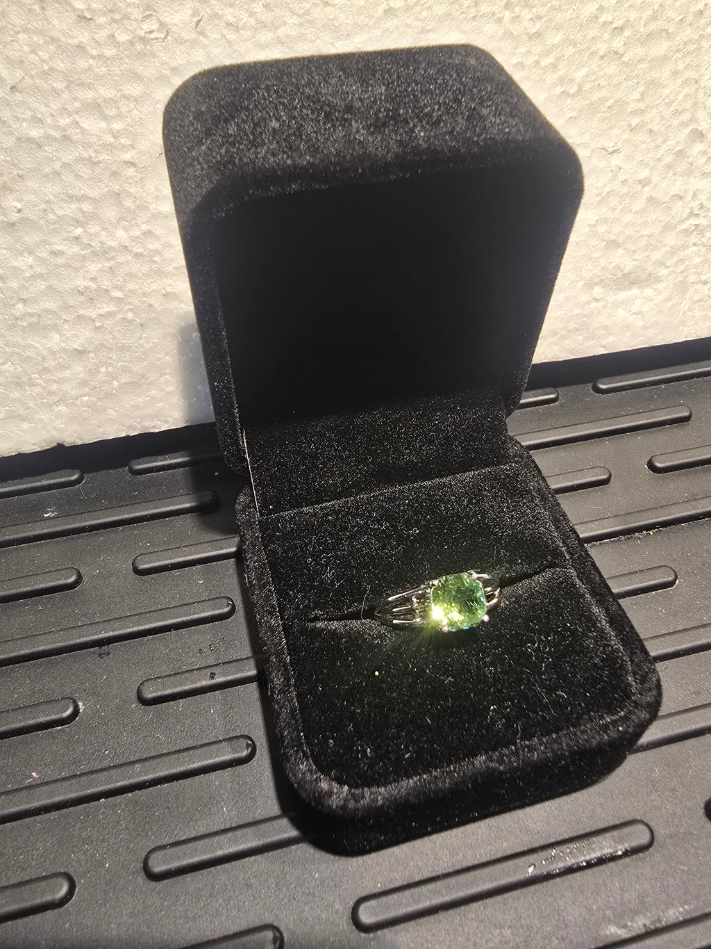 Green Nebula — Natural Green Tourmaline Sterling Silver Ring