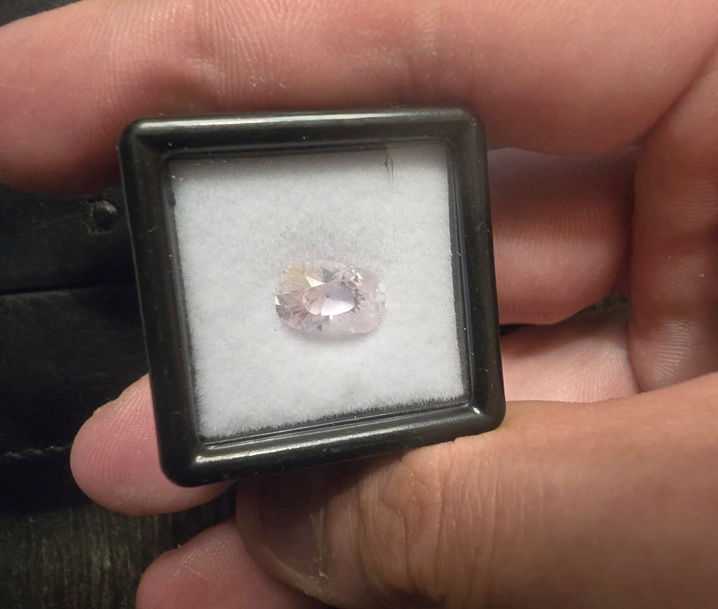 3.5 Ct Natural Kunzite – Hand-Cut, Eye Clean, Soft Pink/Lilac