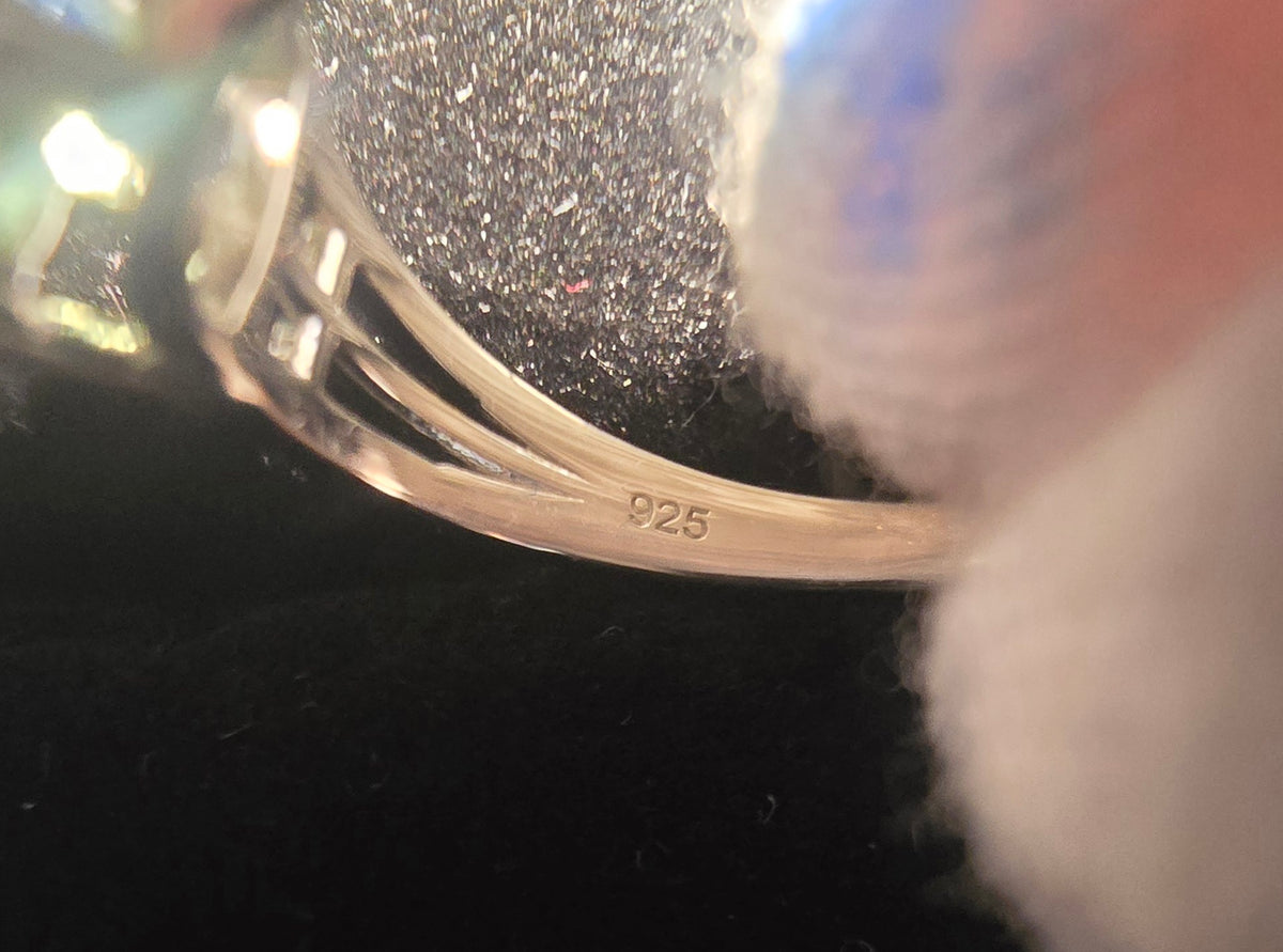 Green Nebula — Natural Green Tourmaline Sterling Silver Ring