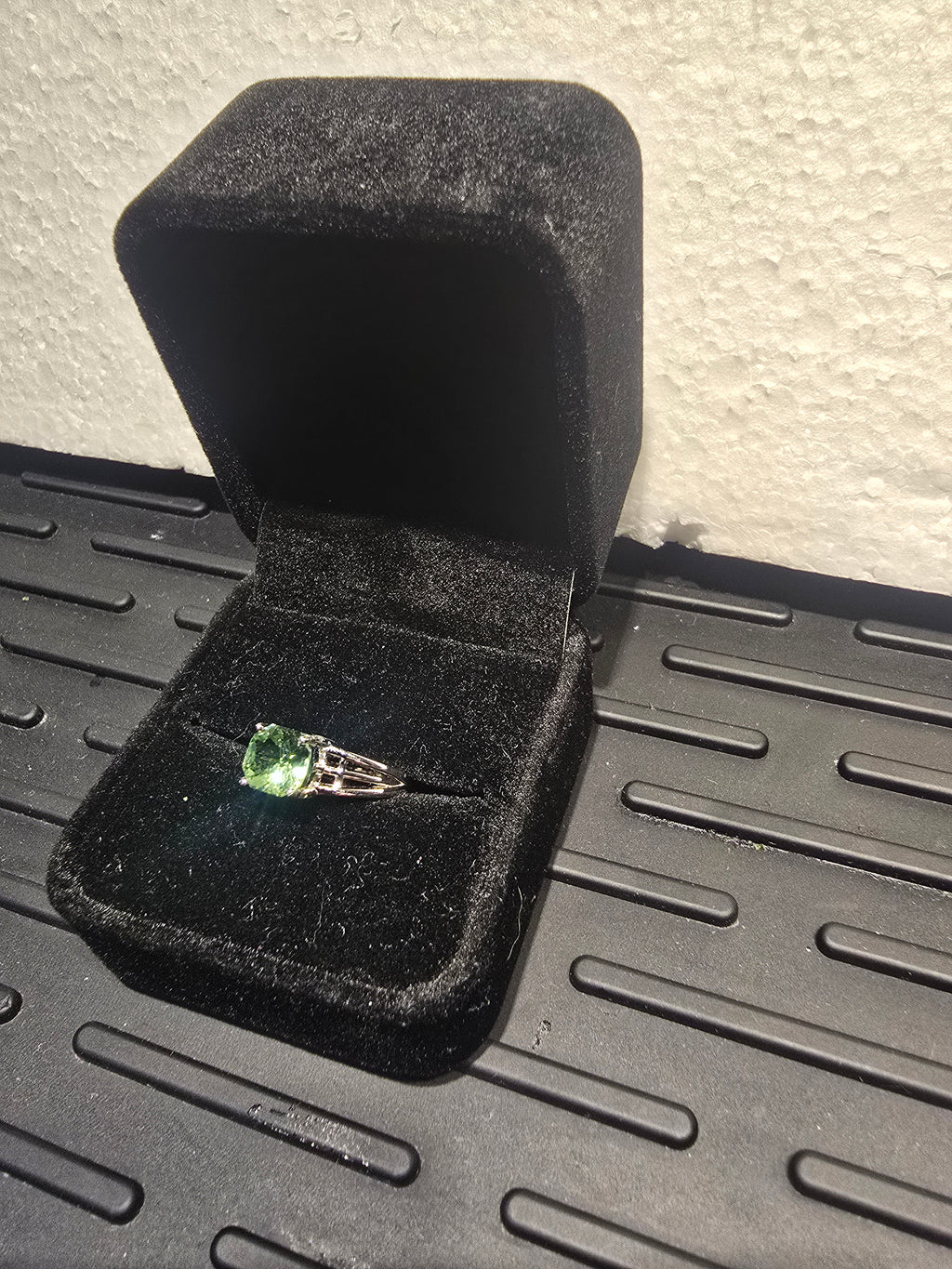 Green Nebula — Natural Green Tourmaline Sterling Silver Ring