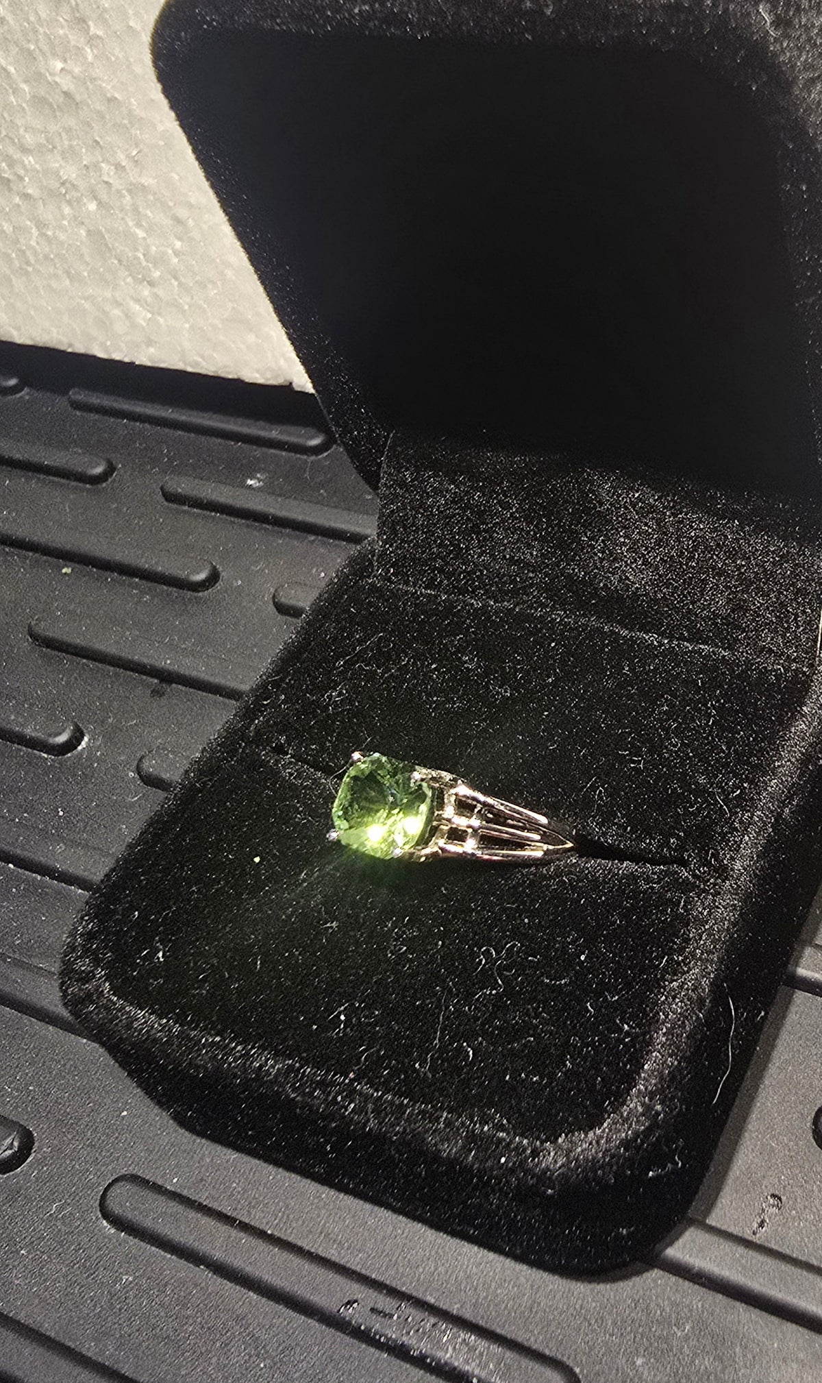 Green Nebula — Natural Green Tourmaline Sterling Silver Ring