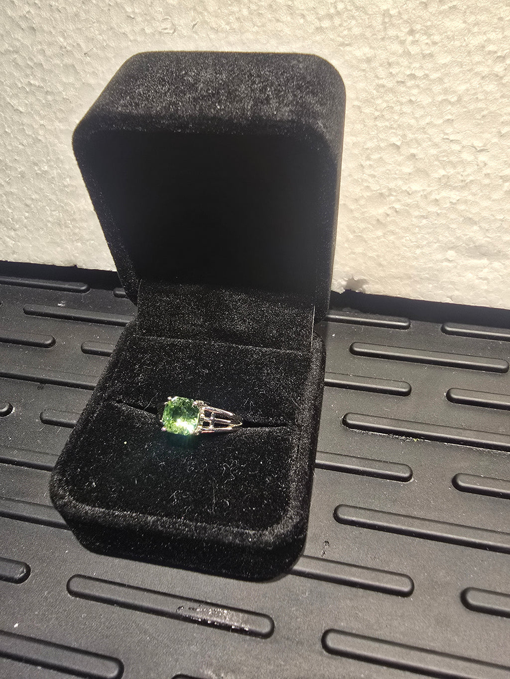 Green Nebula — Natural Green Tourmaline Sterling Silver Ring