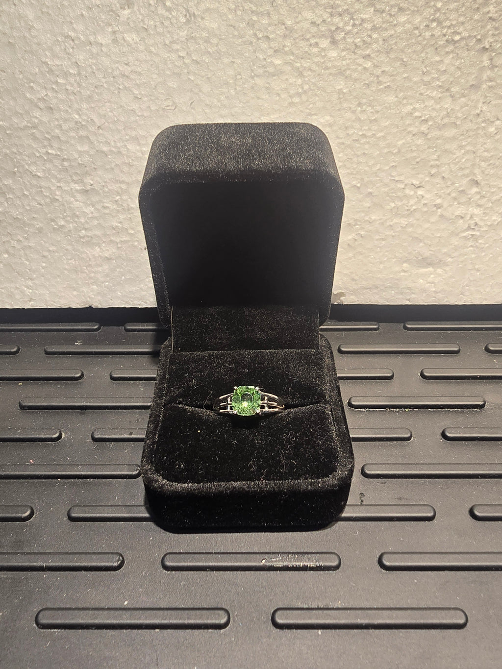 Green Nebula — Natural Green Tourmaline Sterling Silver Ring
