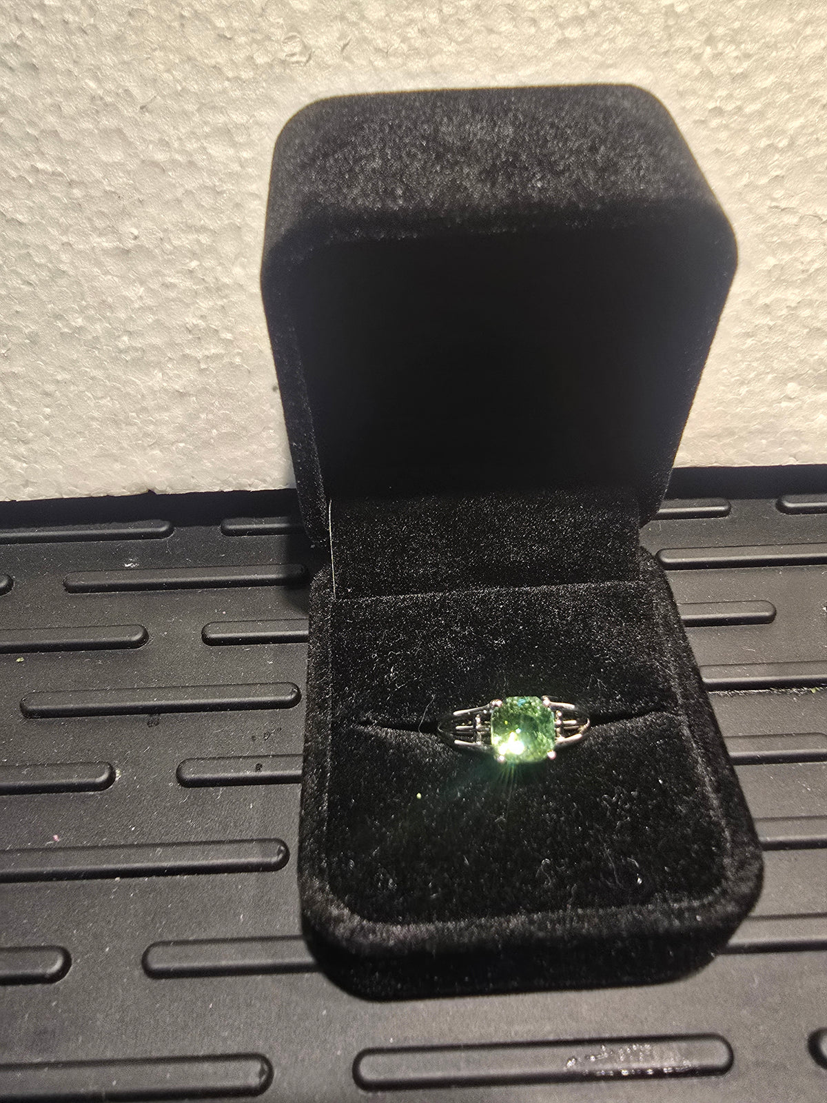 Green Nebula — Natural Green Tourmaline Sterling Silver Ring
